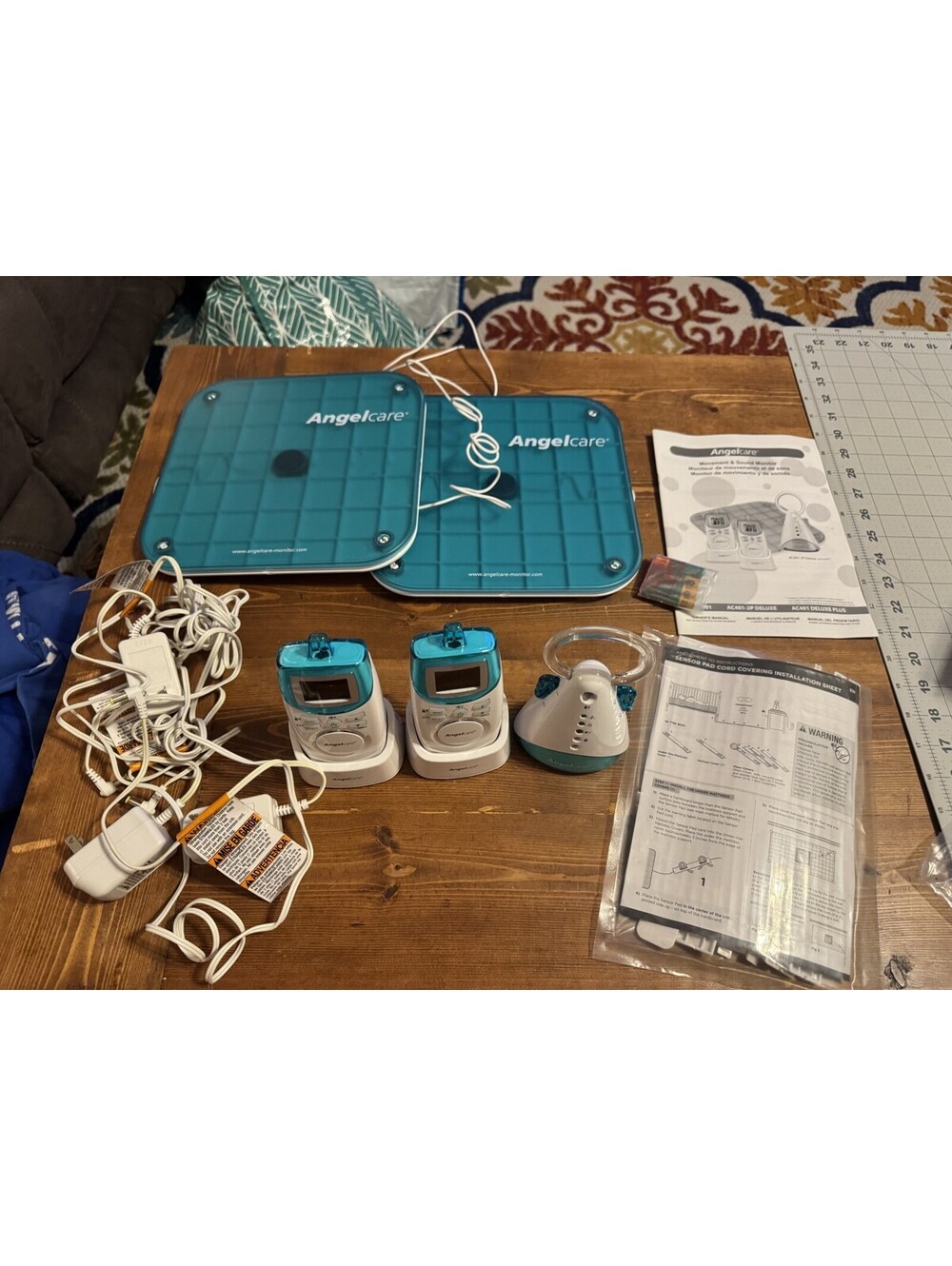 UNUSED Angelcare Deluxe Plus Movement Sensor Sound Monitor 2 Parents Units AC401